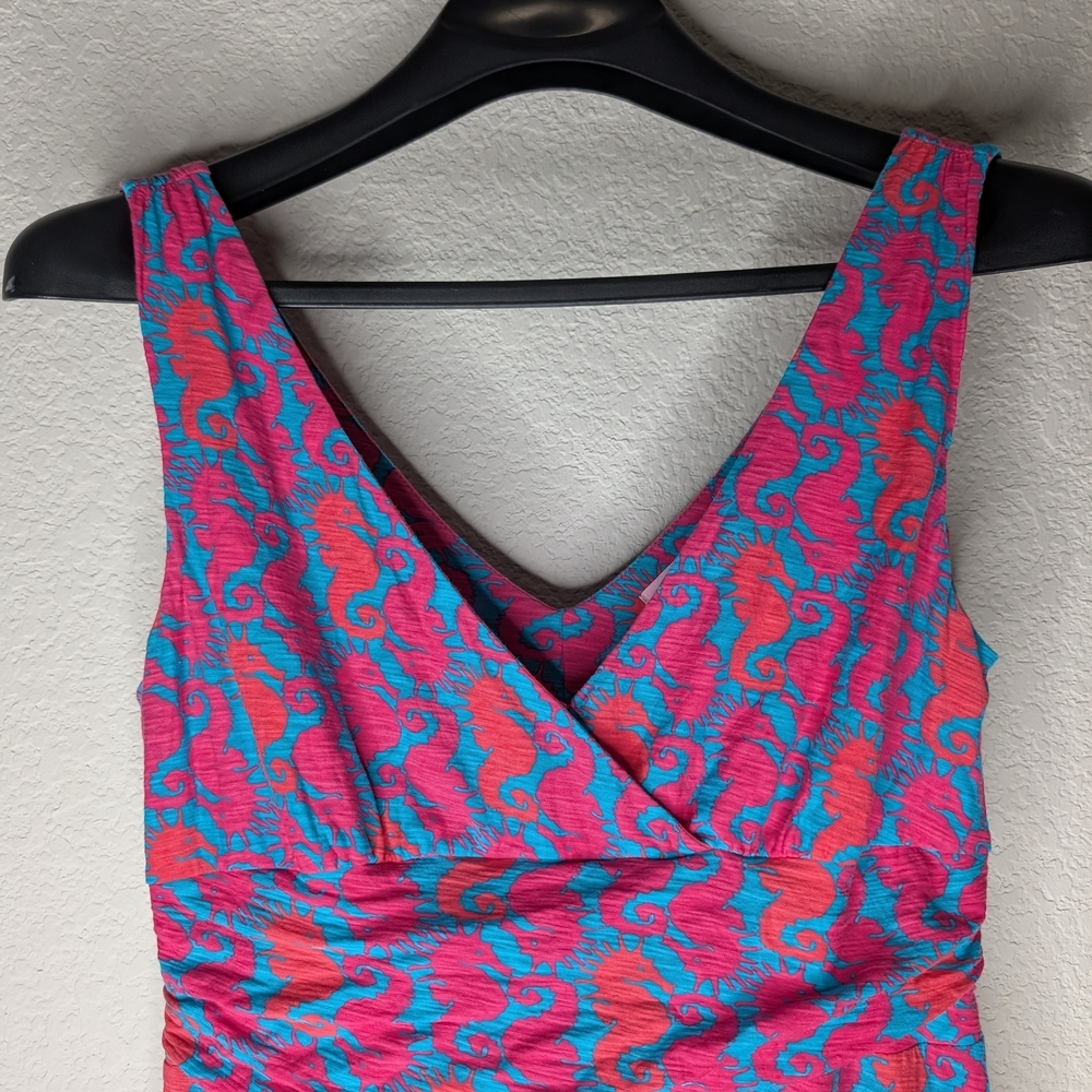Lilly Pulitzer Vibrant Pink and Blue Maxi Dress - Picture 4 of 10